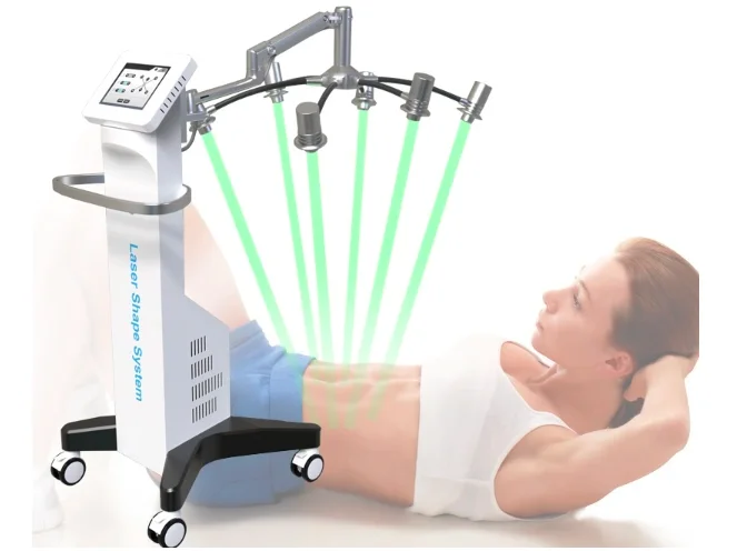 Green Color Weight Loss Equipment 6d Laser Burns Fat Permanently Removal 300MW