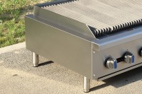 Barbecue au gaz propane à 8 brûleurs, 160 000 BTU, en acier inoxydable, grill commercial pour hôtel