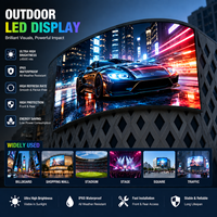 Layar LED Luar Ruangan P4 P6 P10 Kecerahan Tinggi yang Dapat Disesuaikan, Panel Iklan, Layar Digital Komersial untuk Pemasangan di Dinding