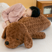 Grand coussin en peluche chien mignon, animal en peluche Kawaii, coussin doux en forme de chien couché, poupées en peluche chien, cadeaux pour enfants