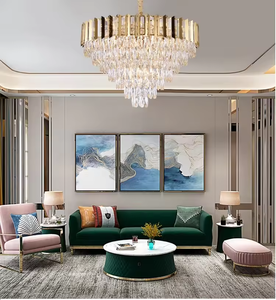 Zeal <b>Lighting</b> Manufacturer Luxury Hotel Restaurant Decorative Modern Luxury K9 Crystal Gold <b>Chandelier</b> - Product Image 2