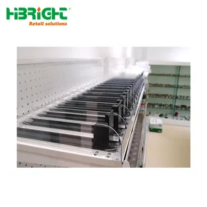 Estante de acrílico transparente para cigarrillos y tabaco, sistema divisor de estante de exhibición de plástico para botellas y bebidas, alta calidad