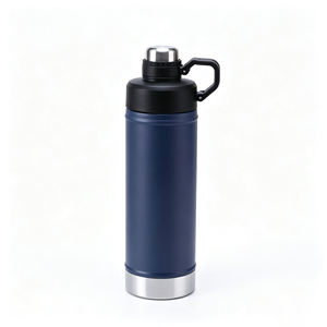 Bouteille isotherme sous vide 500ml 750ml en acier inoxydable avec couvercle et paille pour la gym, le camping et la randonnée - Product Image 6