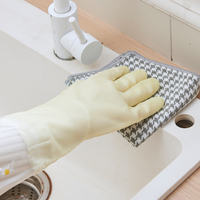 Gants de cuisine réutilisables en PVC imperméables et durables pour la vaisselle et la lessive-Vente d'usine pour un usage domestique
