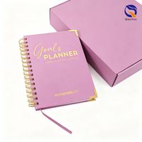 Carnet A5 à spirale dorée, reliure fil doré, couverture rigide, pour commande en gros, idéal pour cadeaux d'affaires de luxe, promotion de bureau