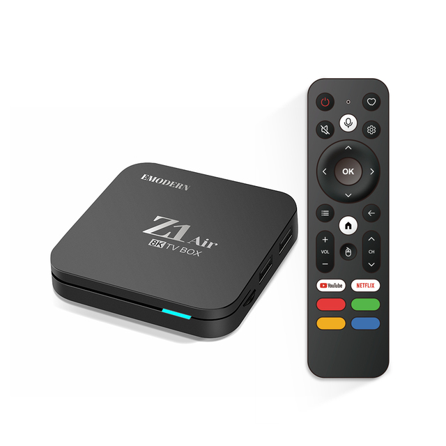 Z1 Air Android 15.0 Quad Core TV Box Allwinner H313 Chipset 8K Ultra HD Media Player with 5G WiFi & Voice Remote Control