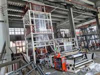 Machine de soufflage de film HDPE LDPE à tête rotative d'extrusion de vis unique à enroulement automatique à grande vitesse SJ60-1200H
