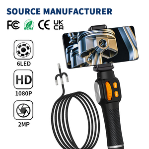Endoscopio de Dirección Bidireccional de 6.0 mm, Cámara de Inspección Boroscópica con Rotación de 360 Grados, Clasificación IP67, Iluminación LED, Compatible con Android/iOS - Product Image 1