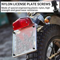 Vis de fixation de plaque d'immatriculation de qualité supérieure, 4 pièces, 6 mm, nylon, filetage universel, finition oxydation noire, pour motos, voitures, camions, vélos