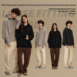 2024 autunno inverno alla moda in stile <span class=keywords><strong>felpa</strong></span> da <span class=keywords><strong>uomo</strong></span> <span class=keywords><strong>con</strong></span> motivo solido in spugna <span class=keywords><strong>con</strong></span> orli arrotolati <span class=keywords><strong>con</strong></span> maniche a coste <span class=keywords><strong>con</strong></span> <span class=keywords><strong>cappuccio</strong></span> - Product Image 5