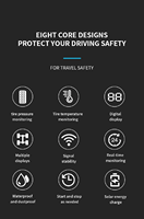 Système de surveillance de la pression des pneus avec 6 capteurs moniteur de température des pneus TPMS universel pour RV remorque camping-car 8Bar 15Bar
