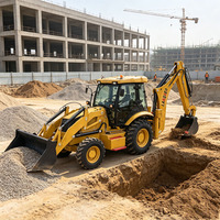 Harga Pabrik Cina 8000kg Mesin Diesel Backhoe Loader 4x4 Wheel Loader Front Loader Peralatan Konstruksi Efisiensi Tinggi