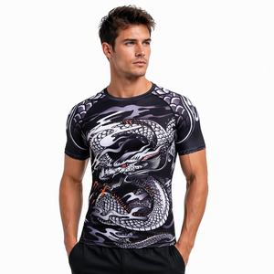 Magliette Sportive Traspiranti ad Asciugatura Rapida in Poliestere e Spandex, T-Shirt con Stampa 3D di <span class=keywords><strong>Spiderman</strong></span> per Uomo - Product Image 1