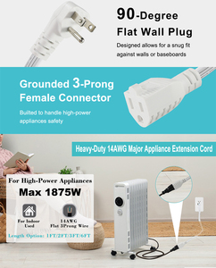 Cable de Extensión con Conexión a Tierra de 3 Puntas (EE. UU.), NEMA 5-15P a 5-15R, Longitud Personalizada, Proveedor OEM - Product Image 6