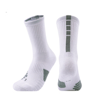 Chaussettes de sport professionnelles personnalisées de qualité supérieure avec fond en tissu éponge épais, broderie de football, chaussettes hautes à compression et adhérence