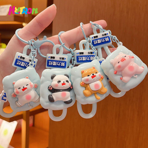 Cute Shiba Inu Keychain Panda 3D Keychains PVC <strong>Doll</strong> Pendant Couple Car Bag Hanging <strong>Small</strong> Gift - Product Image 6