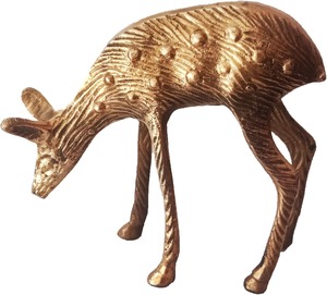 Vastu/Feng Shui Art Style Cerf Statue Laiton/Métal Longévité Animal Showpiece for Home/Office Decor and Gifts - Product Image 1