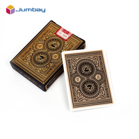 Cartes à Jouer Classiques Personnalisées en Papier 280gsm Bleu 300gsm Blanc 310gsm Noir Noyau Or sur Plastique Nouveau Design