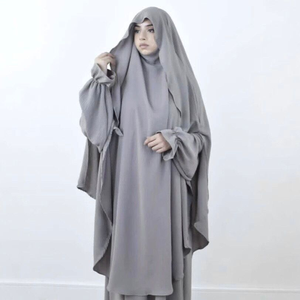 2025 nuova collezione Dubai <span class=keywords><strong>abbigliamento</strong></span> <span class=keywords><strong>etnico</strong></span> islamico tradizionale per le donne Hijab per Jilbab Khimar Niqab Set di abiti da preghiera musulmani - Product Image 3