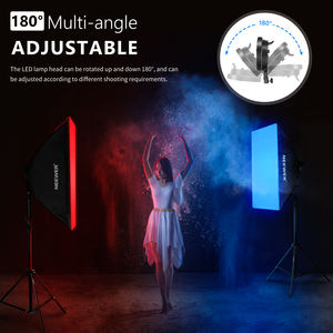 <span class=keywords><strong>Neewer</strong></span> – Kit d'éclairage <span class=keywords><strong>LED</strong></span> <span class=keywords><strong>RGB</strong></span> avec télécommande 2.4G: lot de 2 têtes d'éclairage <span class=keywords><strong>LED</strong></span> avec 3200 ~ 5600K avec boîte à lumière, support pour la photographie en Studio - Product Image 5