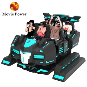 9D Virtual Reality Cinema Theater Simulator 6-Player Roller Coaster Coin Operated Games For Sale
