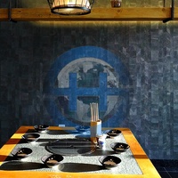 Revêtement mural en bois massif 3D noir imperméable de style damassé moderne de qualité supérieure, panneau décoratif pour la rénovation intérieure de villas de luxe