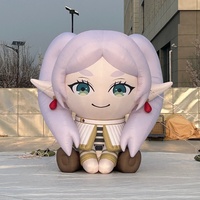 Ballon publicitaire gonflable personnalisé en forme de personnage de dessin animé, modèle fille, en tissu Oxford imperméable, pour événements