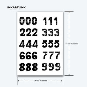 INKARTLINK - Pegatinas de Tatuajes Temporales para el Cuerpo, Pegatinas de Tatuajes de Números de Ángel, Resistentes al Agua, Ecológicas, de Larga Duración (15 Días), al por Mayor - Product Image 4