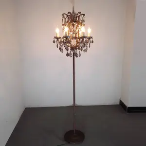 Personalizza la lampada da terra in cristallo per la decorazione domestica lampadario moderno di lusso apparecchio di illuminazione da tavolo