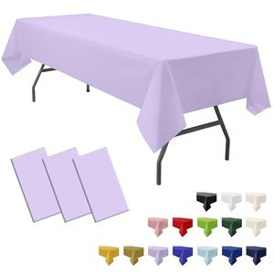 Premium Heavy Duty PE Solid Color <b>Waterproof</b> Wedding Birthday Baby Shower Party Event <b>Table</b> <b>Cover</b> Disposable Tablecloth - Product Image 1