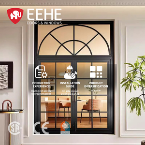 Fenêtre à battant en aluminium EEHE pour <span class=keywords><strong>baie</strong></span> <span class=keywords><strong>vitrée</strong></span>, certifiée NFRC, insonorisée, étanche, à double vitrage - Product Image 1