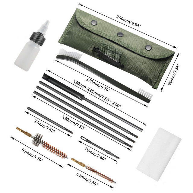 Cleaning Brush Firearm Maintenance Tool Kit with Copper Wire and Stainless Steel Barrel Brush 22