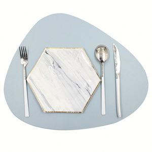Stocked Kitchen Elegant Pu Leather Dining Table Easy to Clean Washable Place <b>Mats</b> for Cafe <b>Bar</b> Home Decor - Product Image 4