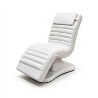 Nouveau Lit de Massage en Cuir Blanc de Luxe pour Salon, Lits de Cils Électriques à Trois Moteurs, Ensemble de Lits de Beauté Faciale et Cosmétique