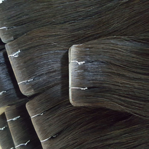 Trama diritta della pelle dell'unità di elaborazione allineata nastro di iniezione della cuticola in capelli adesivi senza cuciture estensioni dei capelli del nastro iniettato invisibile vergine - Product Image 4