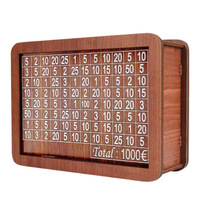 Boîte d'épargne en espèces en bois avec comptoir ménage créatif comptoir en bois tirelire pour enfants cadeau promotionnel