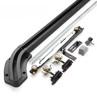 Système de porte coulissante à encastrer, système de rail de porte coulissante dissimulé 1,2 m 1,5 m