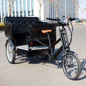 Tricycle familial à assistance au pédalage, 3 roues, vélo cargo électrique à longue portée, vélo rétro, E-rickshaw - Product Image 1