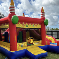 Château gonflable de terrain de jeux, trampoline commercial, combinaison de jeux gonflables avec toboggan aquatique, château gonflable pour adultes et enfants avec souffleur