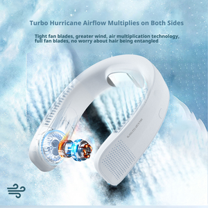 Portátil elétrico USB dobrável 3 velocidades de refrigeração pescoço ventilador Wearable Mini ar condicionado para uso ao ar livre - Product Image 4