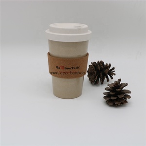 Tasse à café en forme de balle de riz naturel, écologique, réutilisable, couleur personnalisée, tasse à café de voyage en bambou, tasse à <span class=keywords><strong>emporter</strong></span> sans bpa - Product Image 2