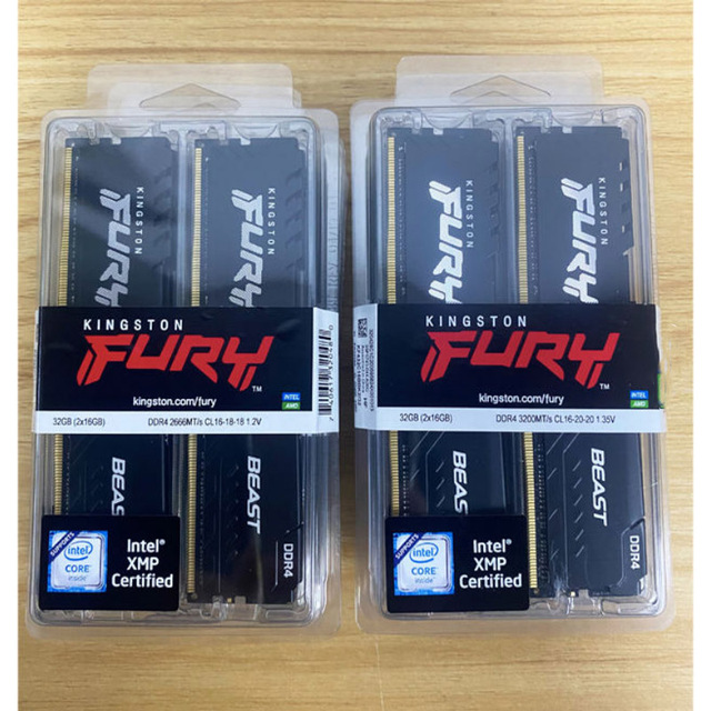 Memoria RAM DDR4 8GB 16GB 32GB 2x16GB Kit 3200Mhz Kingstons FURY Dimm PC4 3600MHz 2666Mhz 288pin DIMM RAMs for Desktop Gaming