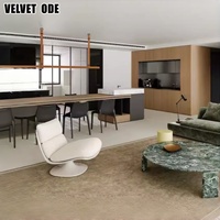 Nouvelle arrivée Pattie Fauteuil pivotant confortable à base unique pour salon - Tissu moelleux Siège de salon élégant pour les intérieurs