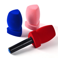 Microphones de diffusion TV sur écran personnalisés en usine, couvre-microphones en éponge, pare-brise en mousse avec base triangulaire