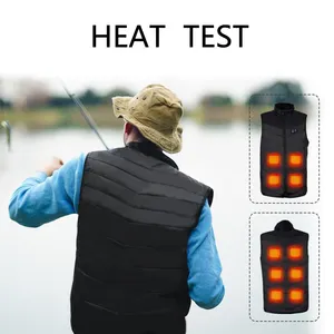 Gilet invernale Casual da uomo con riscaldamento a 10 Zone e gilet regolabile con batteria ricaricabile USB per chiusura a cerniera - Product Image 6