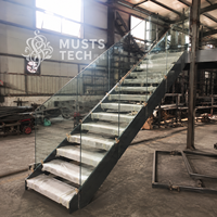 Escalier sur mesure, fabrication directe d'usine, sélection de taille, couleur et matériau, ingénierie mondiale