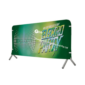 Tùy chỉnh xách tay chướng ngại vật bao gồm kiểm soát đám đông <span class=keywords><strong>PVC</strong></span> polyester tráng lưới với in ấn kỹ thuật số ngoài trời Vinyl lụa biểu ngữ - Product Image 2