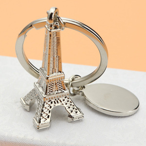 Mới đến chất lượng cao tháp <span class=keywords><strong>Eiffel</strong></span> Keychain bạc màu kim loại và hợp kim kẽm thời trang phim hoạt hình thiết kế keyholder Quà Tặng - Product Image 2