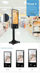 Mesin pembayaran layanan mandiri kios layar sentuh 21.5 inci penjual informasi luar ruangan kios - Product Image 3