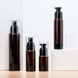 50ml Eye Cream Skin Care Amber Refillable Cosmetics Packaging Plastic Containers Vacuum Pump Bottle